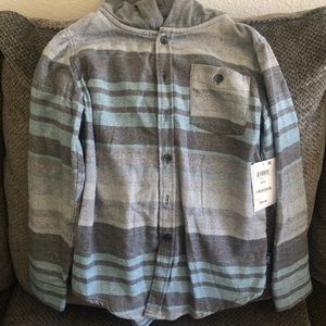 Univibe hooded flannel shirt